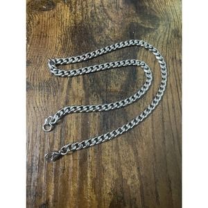 Stainless steel Cuban chain silver (5mm,40cm)